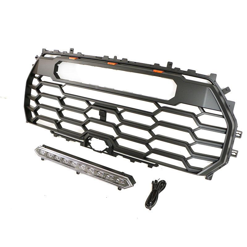 Front Grille For 2022 2023 2024 2025 Toyota Tundra Trd Pro Grill With Light Bar And Letters - Whootour
