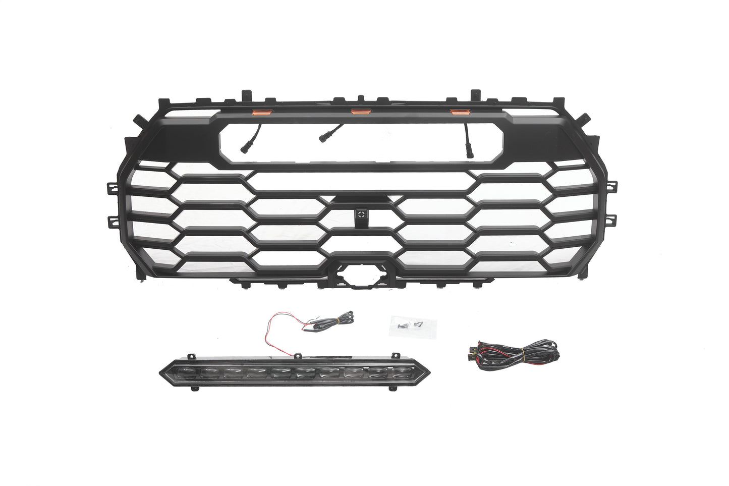 Front Grille For 2022 2023 2024 2025 Toyota Tundra Trd Pro Grill With Light Bar And Letters - Whootour