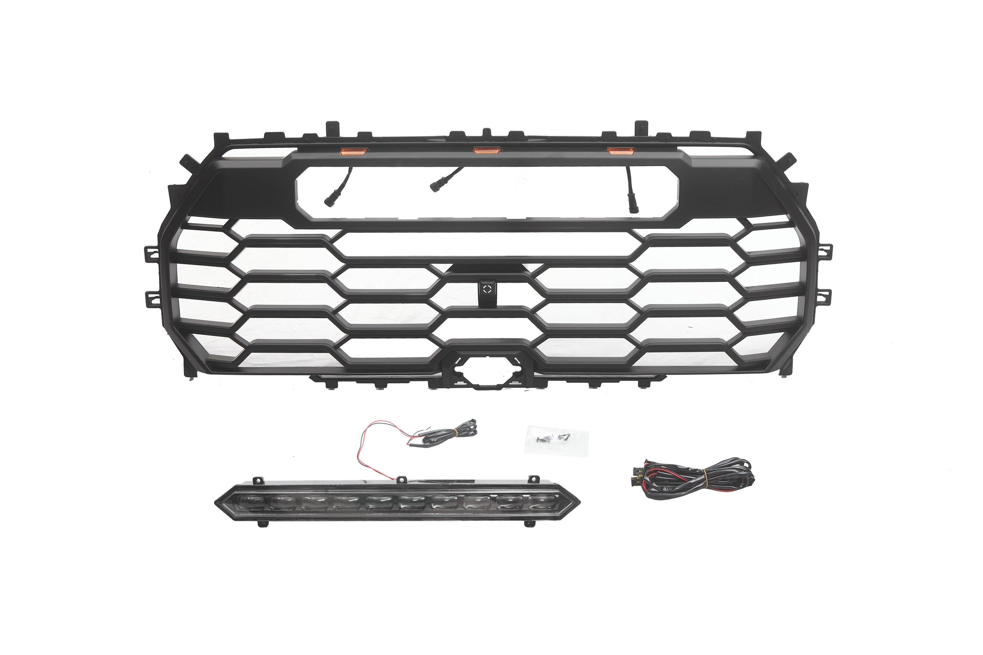 Front Grille For 2022 2023 2024 2025 Toyota Tundra Trd Pro Grill With Light Bar And Letters - Whootour